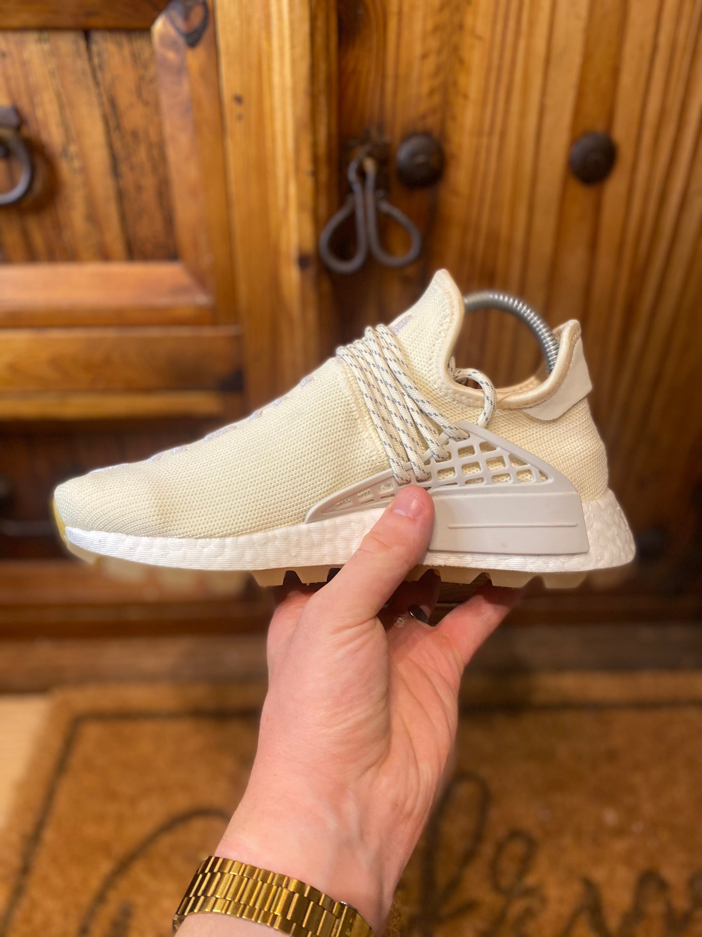 ADIDAS NMD HU TRAIL ‘PHARRELL NOW IS HER TIME CREAM WHITE’ - UK 4.5