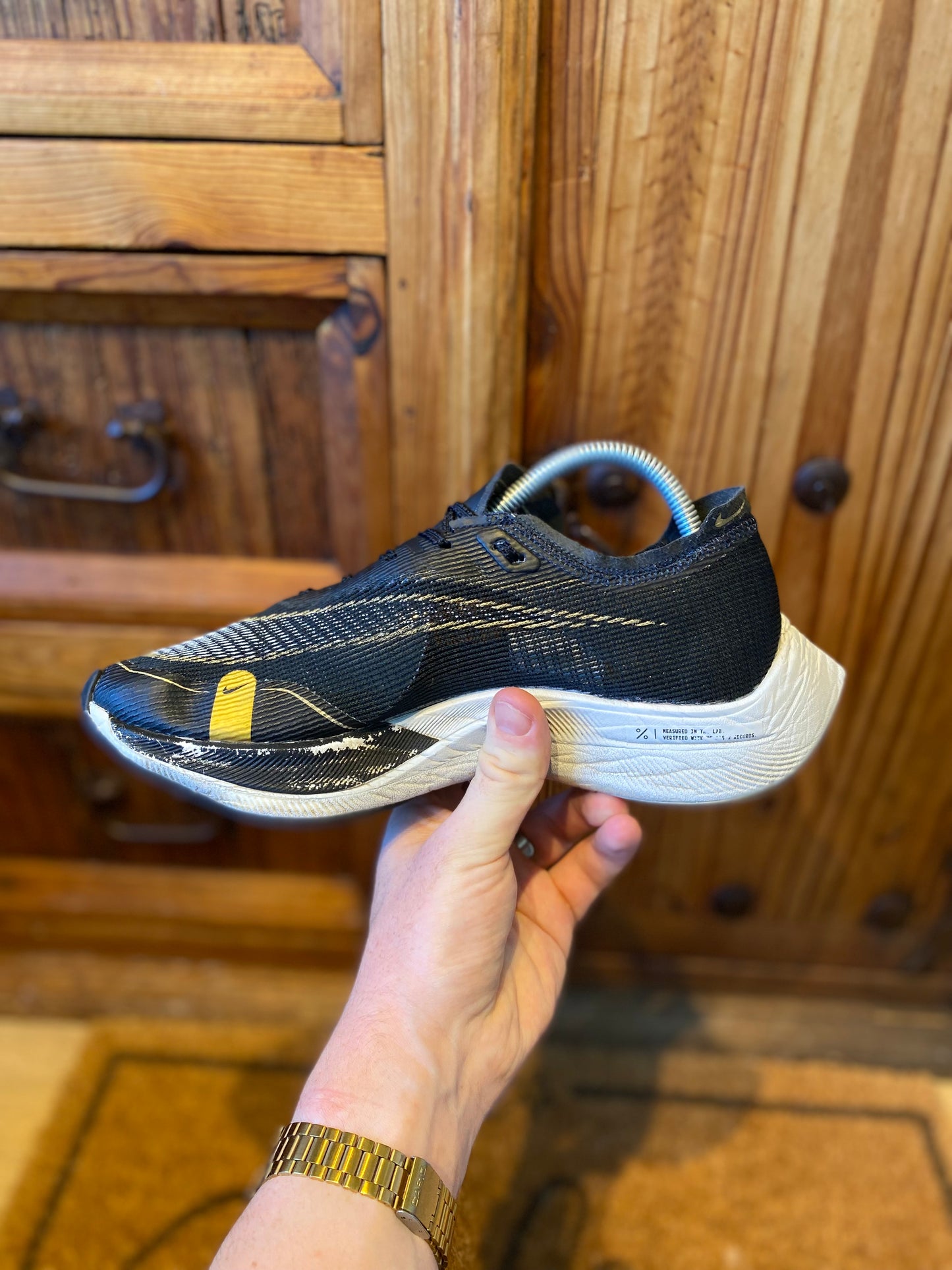 NIKE ZOOMX VAPORFLY NEXT% 2 ‘BLACK METALLIC GOLD COIN’ - UK 6.5