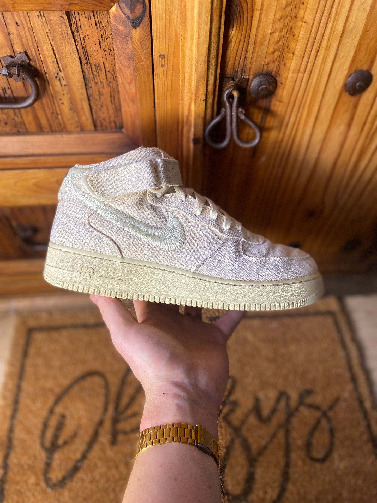 NIKE X STÜSSY AIR FORCE 1 MID ‘FOSSIL’ - UK 9.5