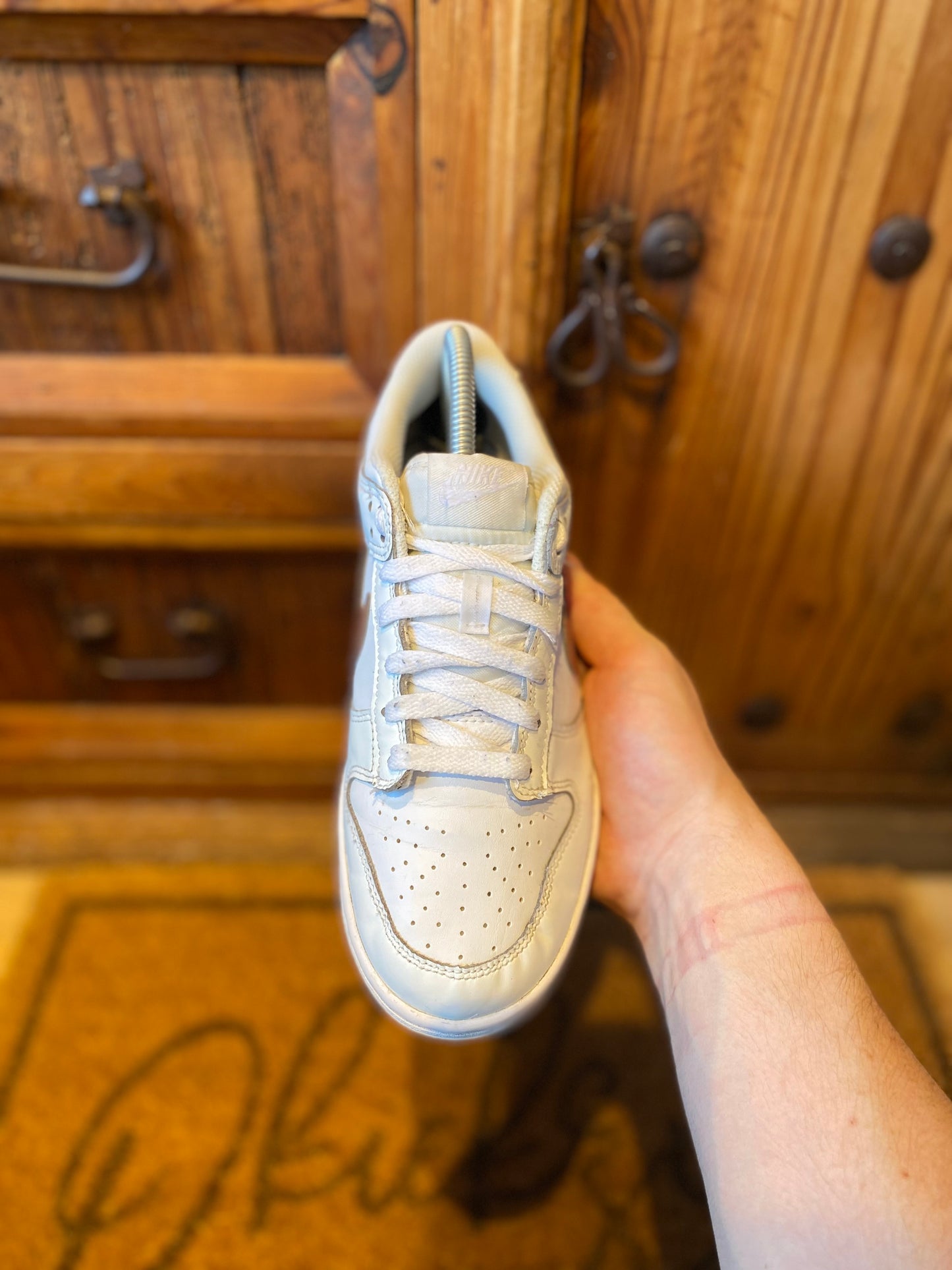 NIKE DUNK LOW ‘WHITE PINK’ - UK 5.5