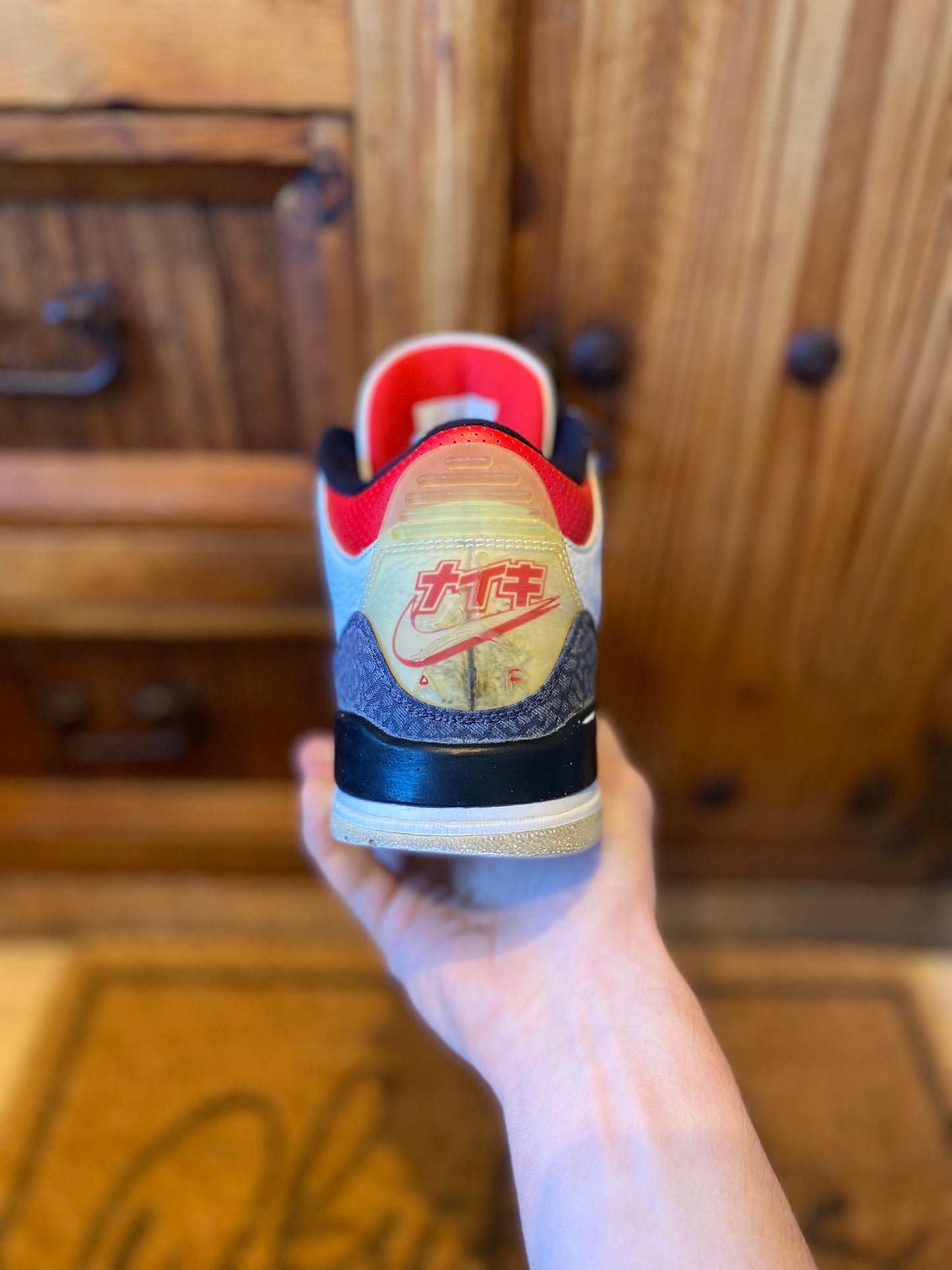 JORDAN 3 ‘SE-T CO.JP FIRE RED DENIM’ - UK 7.5