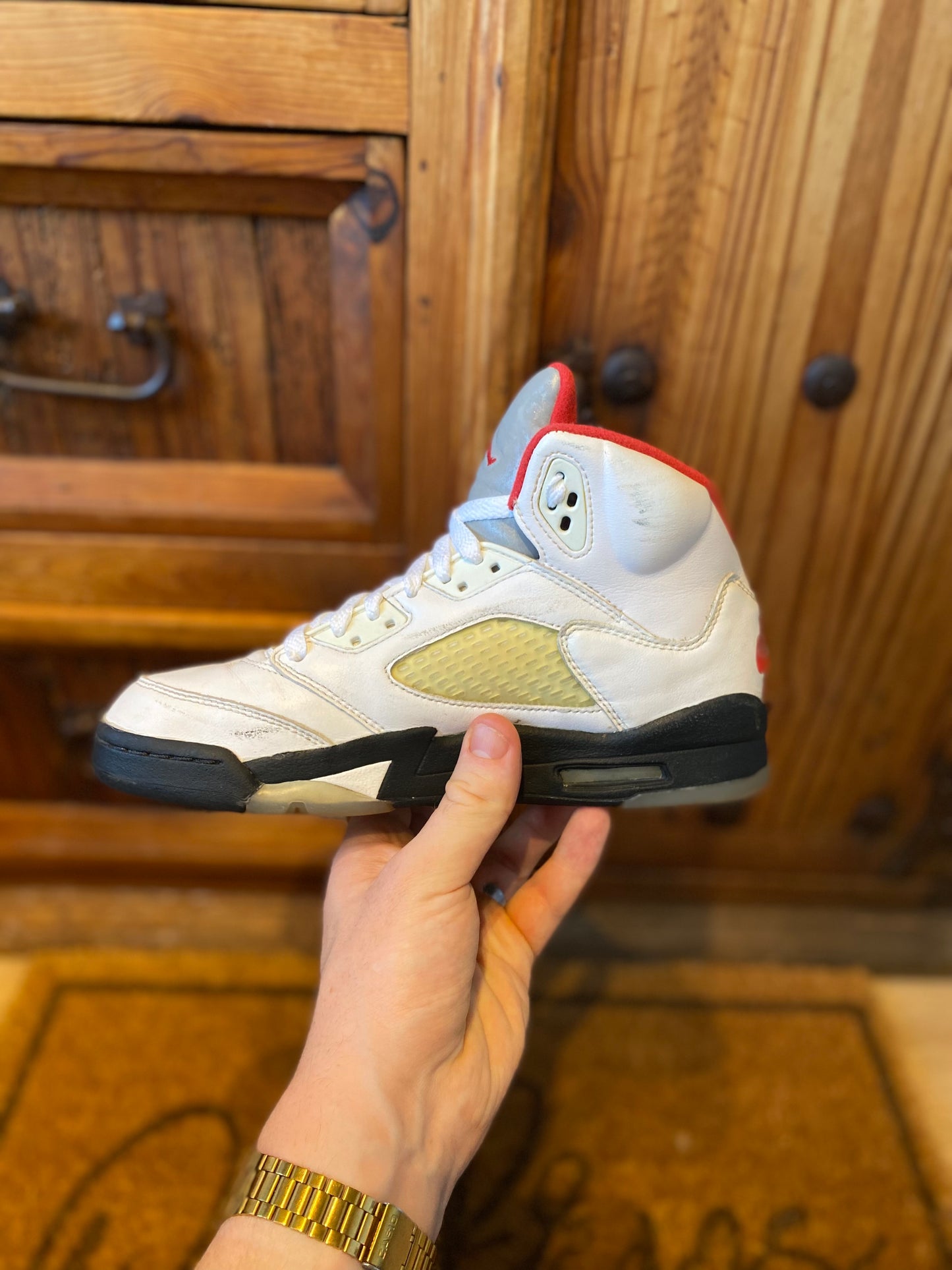 JORDAN 5 ‘FIRE RED SILVER TONGUE’ - UK 5.5