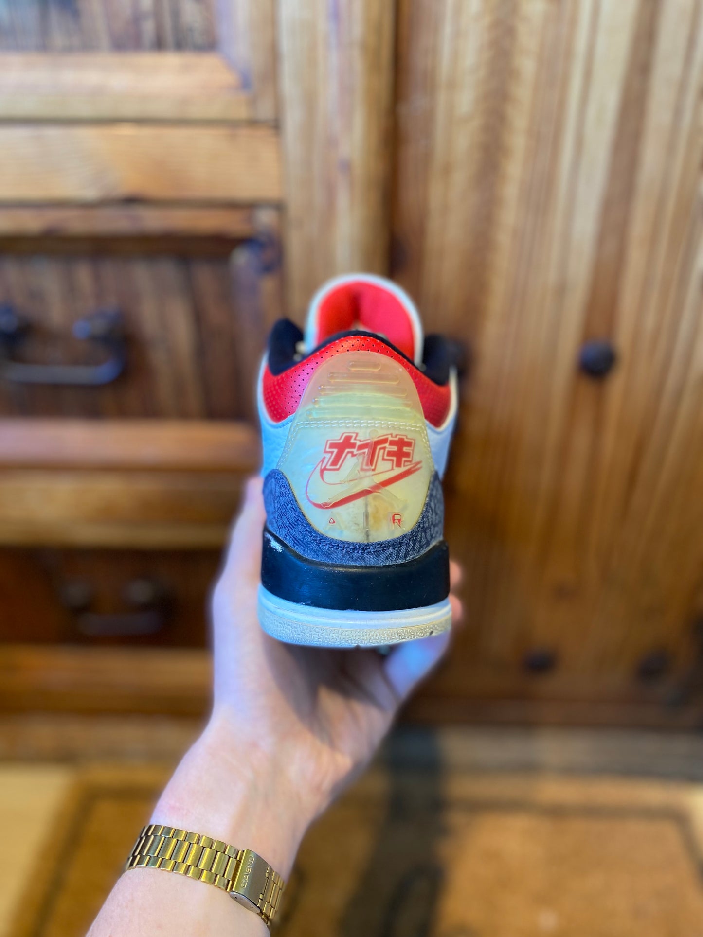 JORDAN 3 ‘SE-T CO.JP FIRE RED DENIM’ - UK 7.5