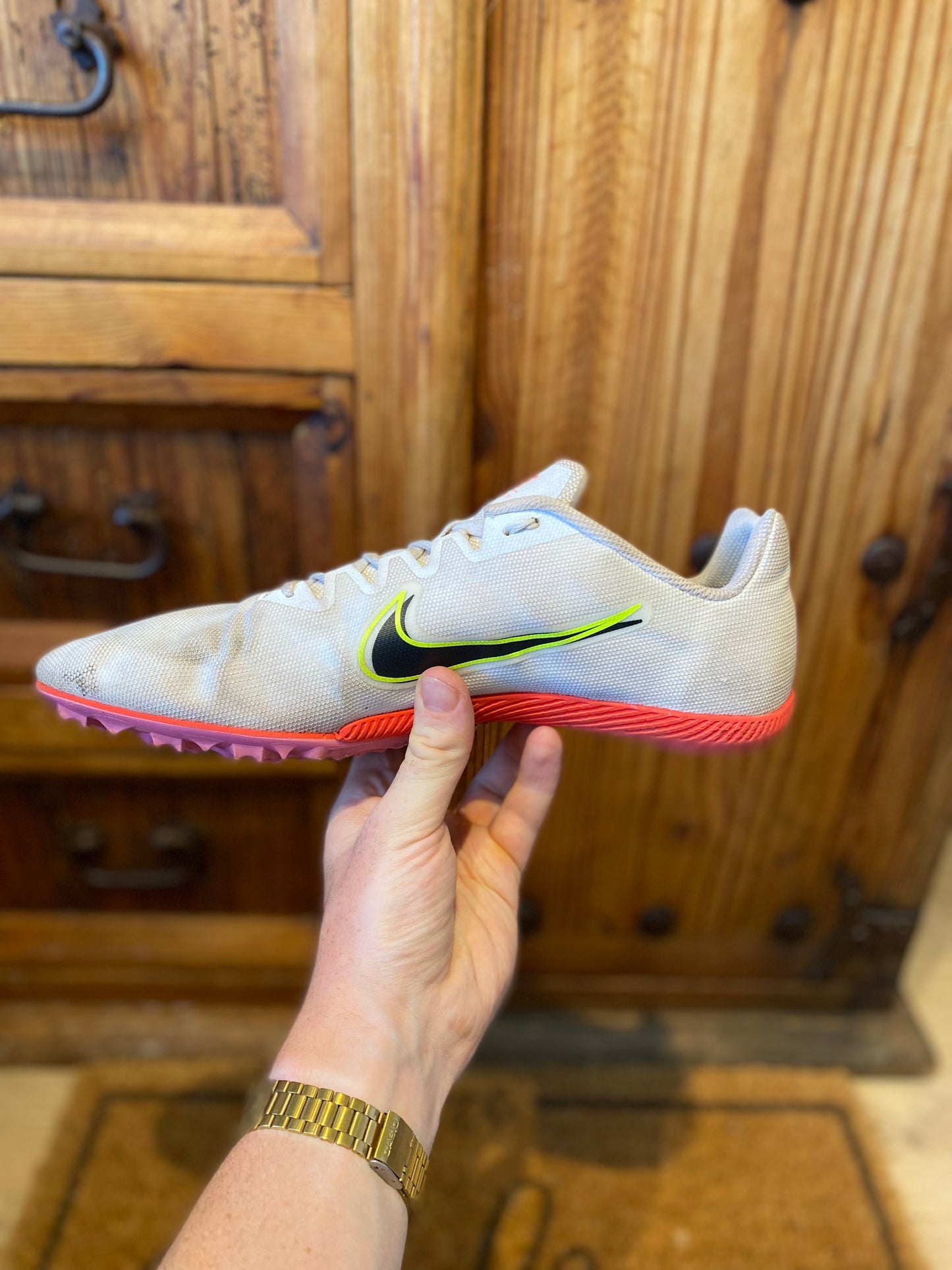 NIKE ZOOM RIVAL M9 TRACK SPIKES ‘WHITE BLACK’ - UK 12