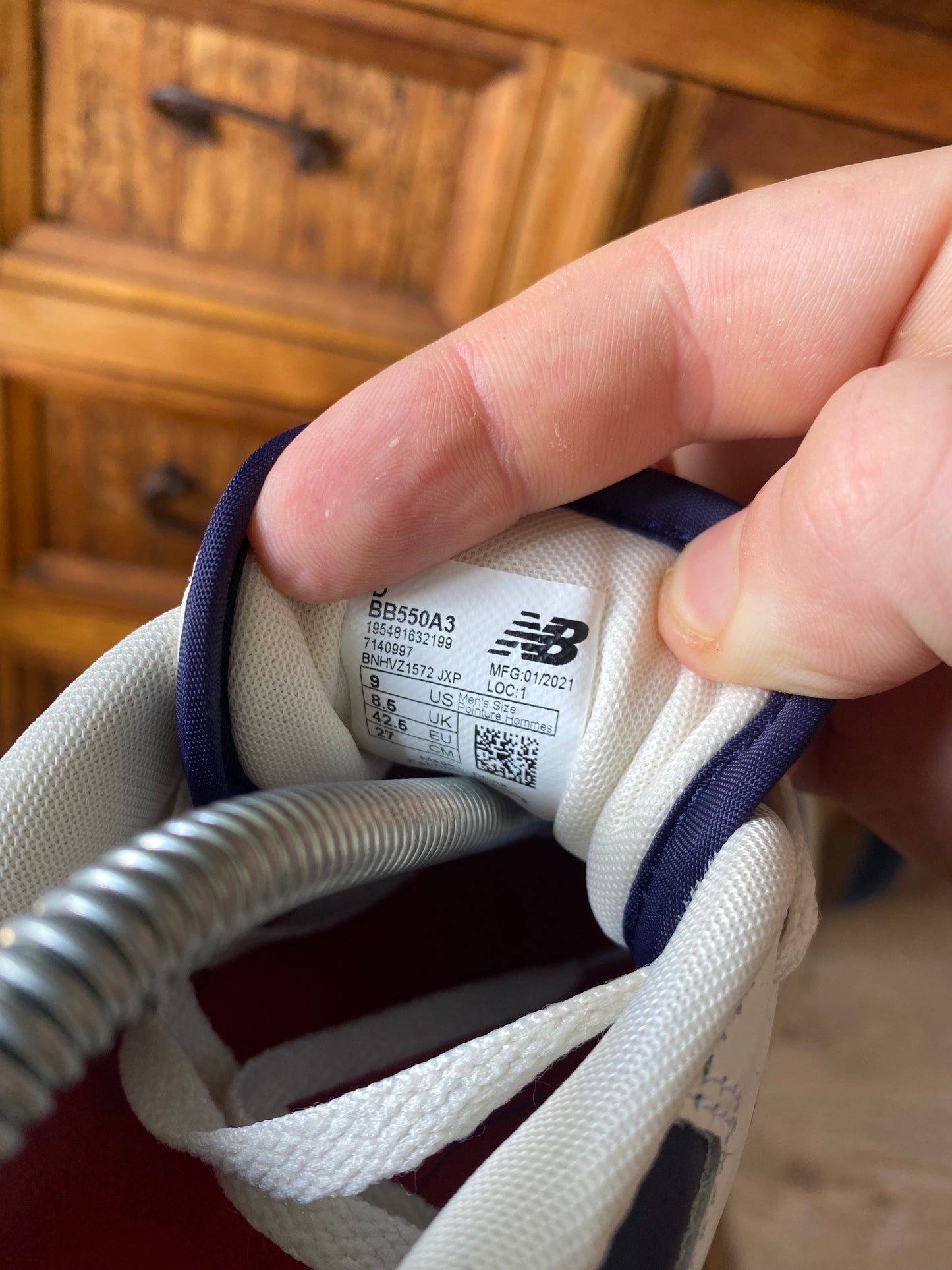 NEW BALANCE 550 AIMÉ LEON DORE ‘WHITE NAVY RED’ - UK 8.5