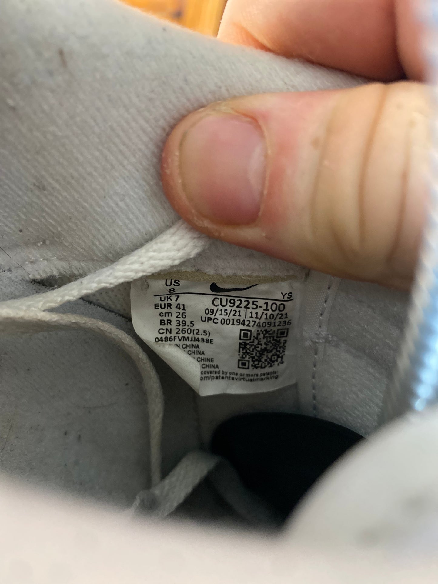 NIKE X SUPREME AIR FORCE 1 ‘WHITE’ - UK 7