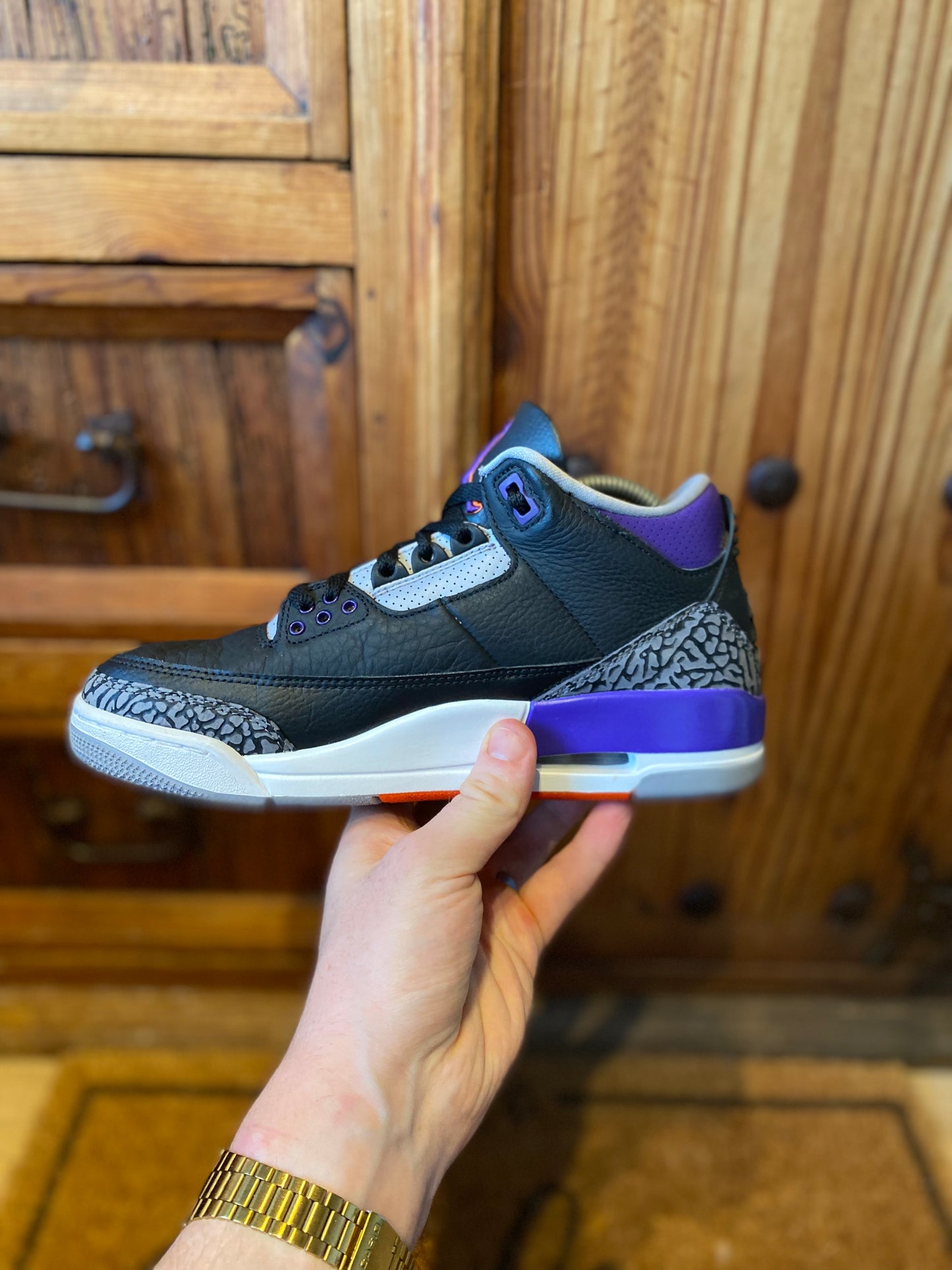 JORDAN 3 ‘BLACK COURT PURPLE’ - UK 6