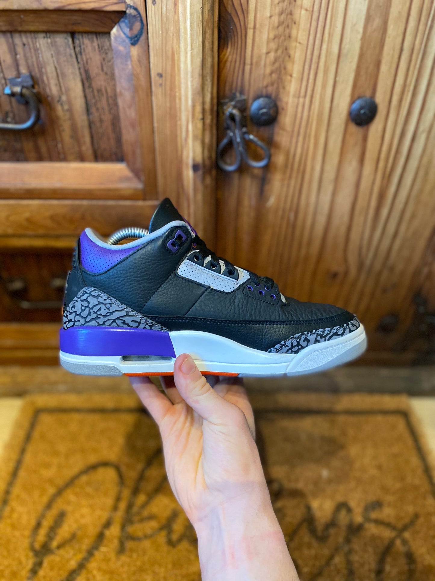 JORDAN 3 ‘BLACK COURT PURPLE’ - UK 6