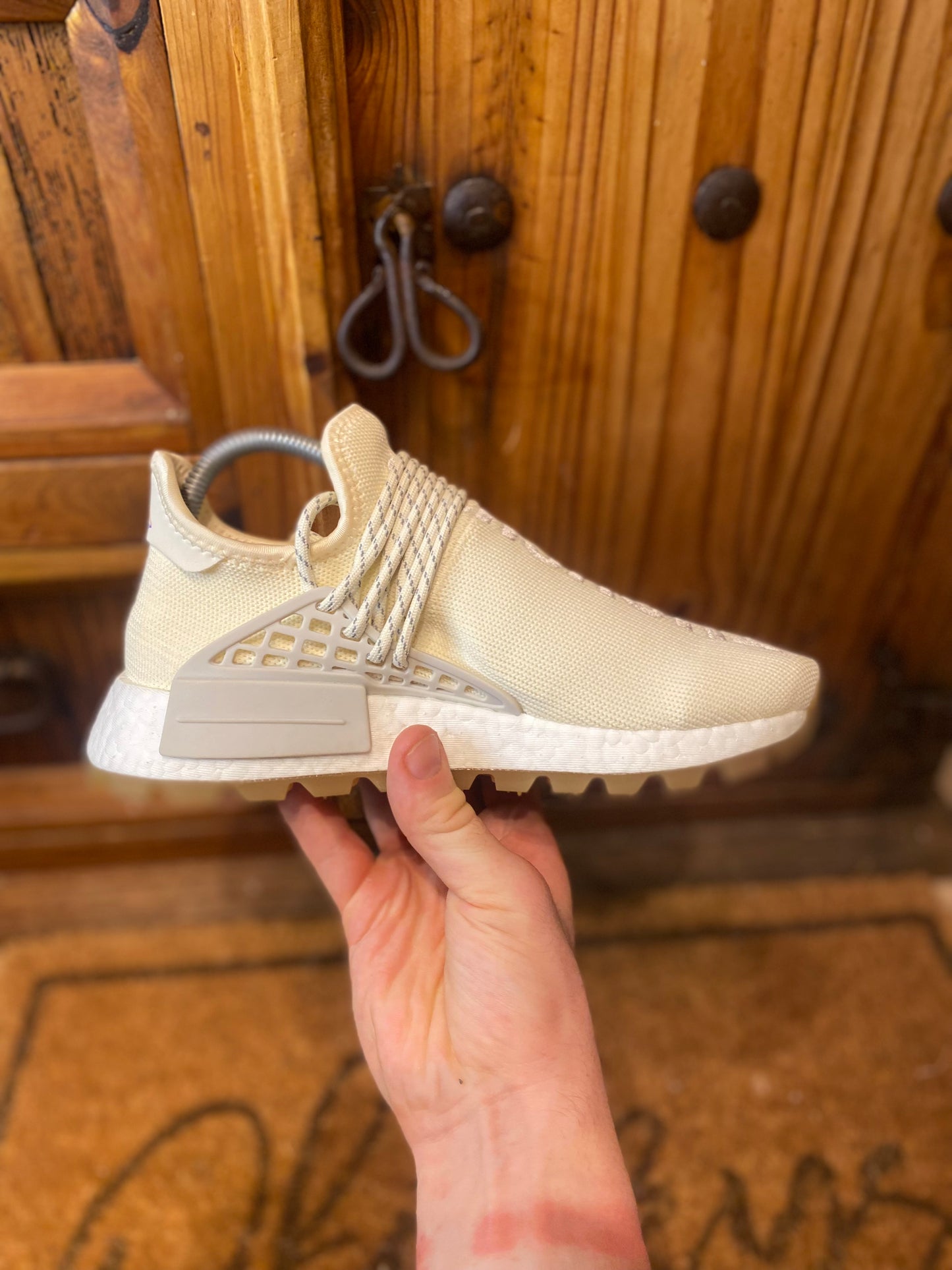 ADIDAS NMD HU TRAIL ‘PHARRELL NOW IS HER TIME CREAM WHITE’ - UK 4.5