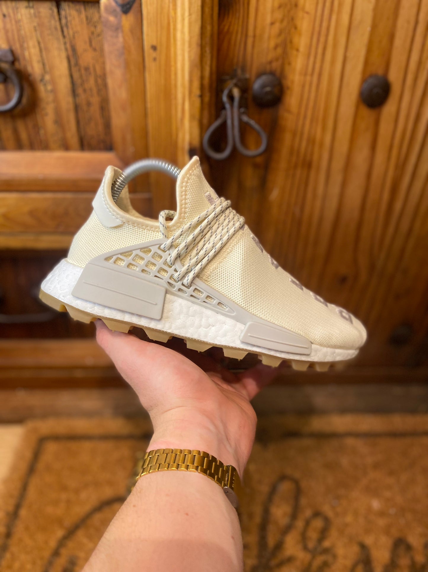 ADIDAS NMD HU TRAIL ‘PHARRELL NOW IS HER TIME CREAM WHITE’ - UK 4.5