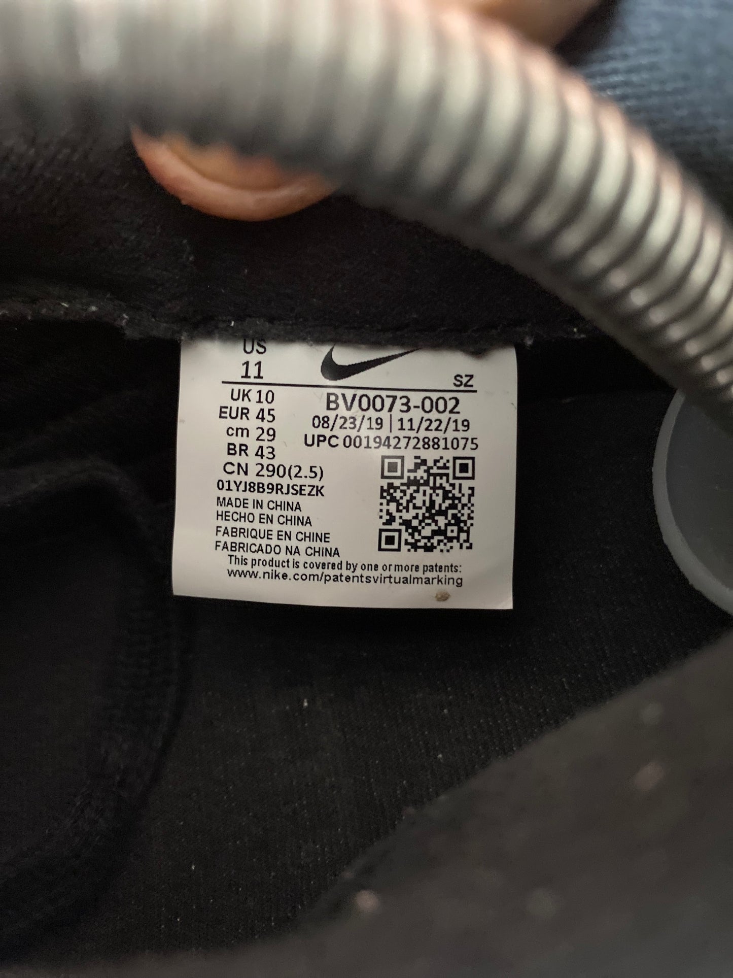 NIKE LD WAFFLE SACAI ‘BLACK NYLON’ - UK 10