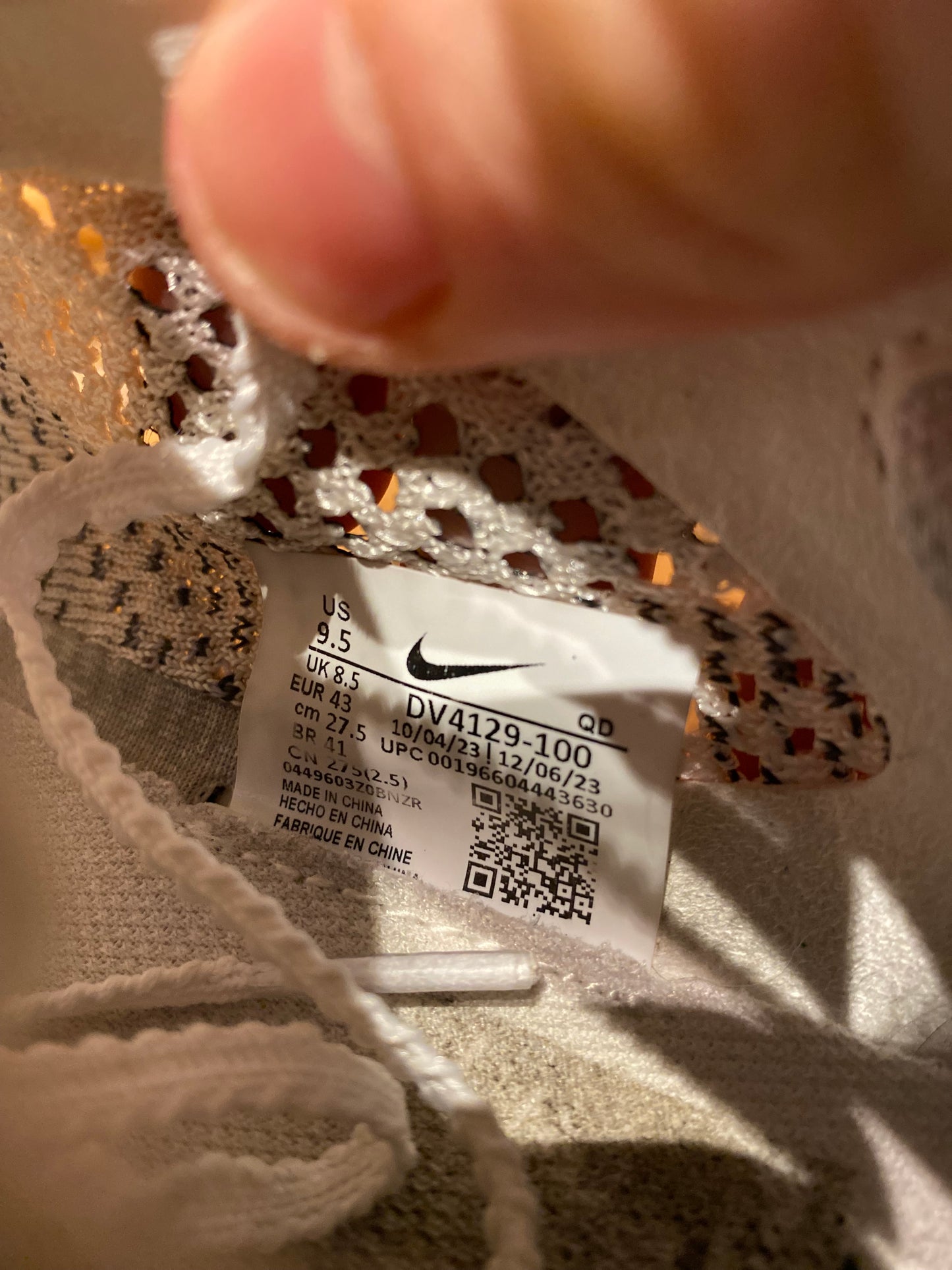 NIKE ZOOMX VAPORFLY 3 ‘WHITE PARTICLE GREY’ - UK 8.5