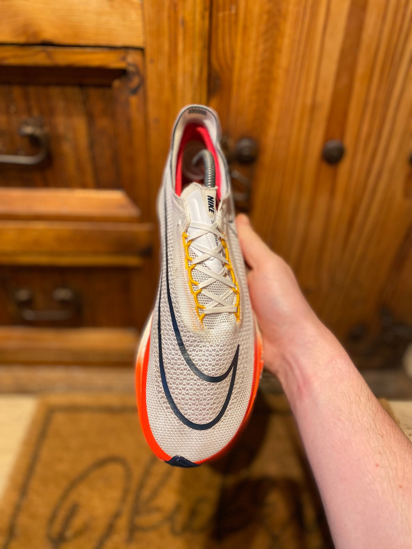NIKE ZOOMX STREAKFLY ‘WHITE BRIGHT CRIMSON’ - UK 8.5