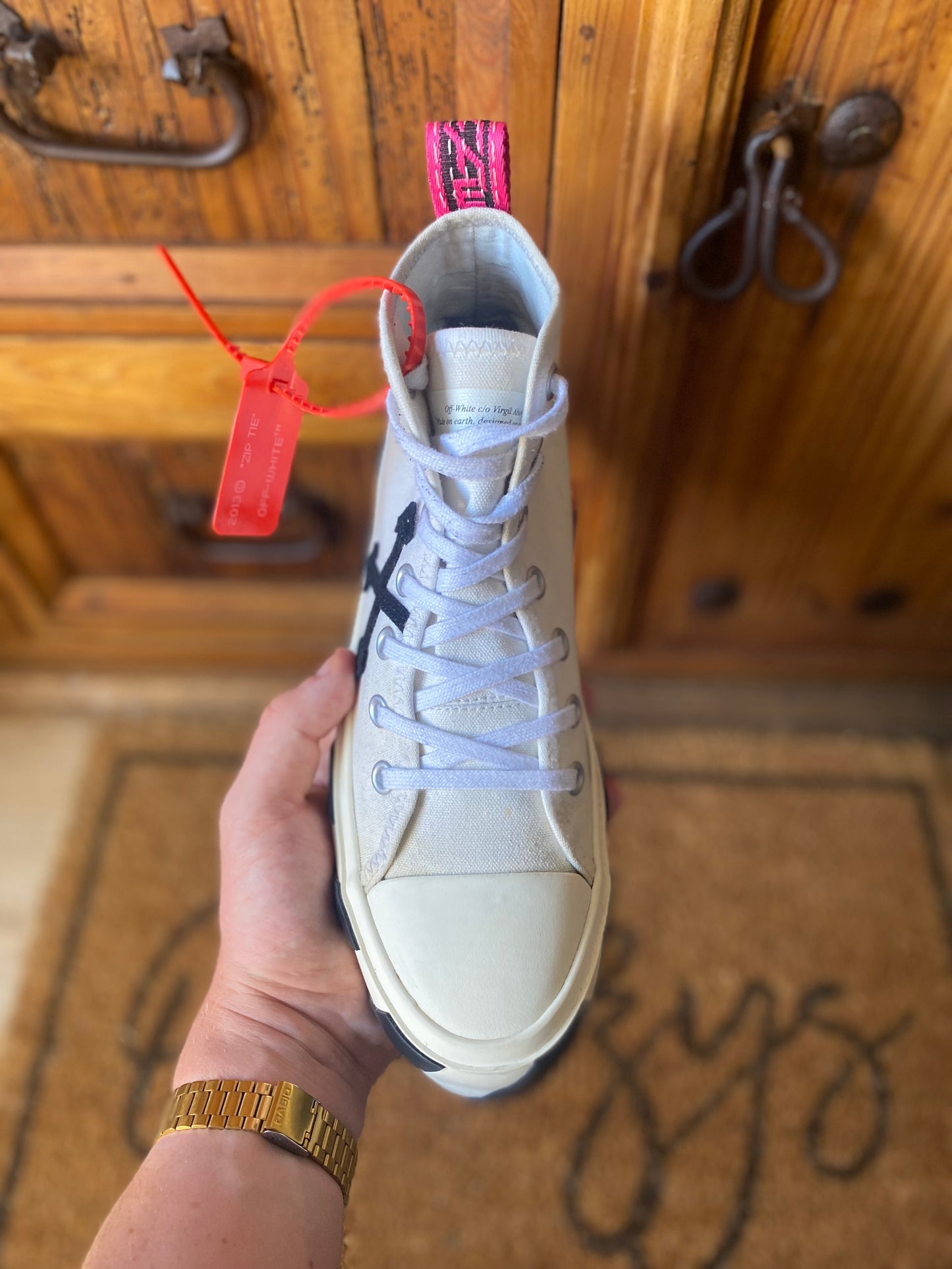 OFF WHITE VULCANISED ‘ARROWS PATCH WHITE’ - UK 7