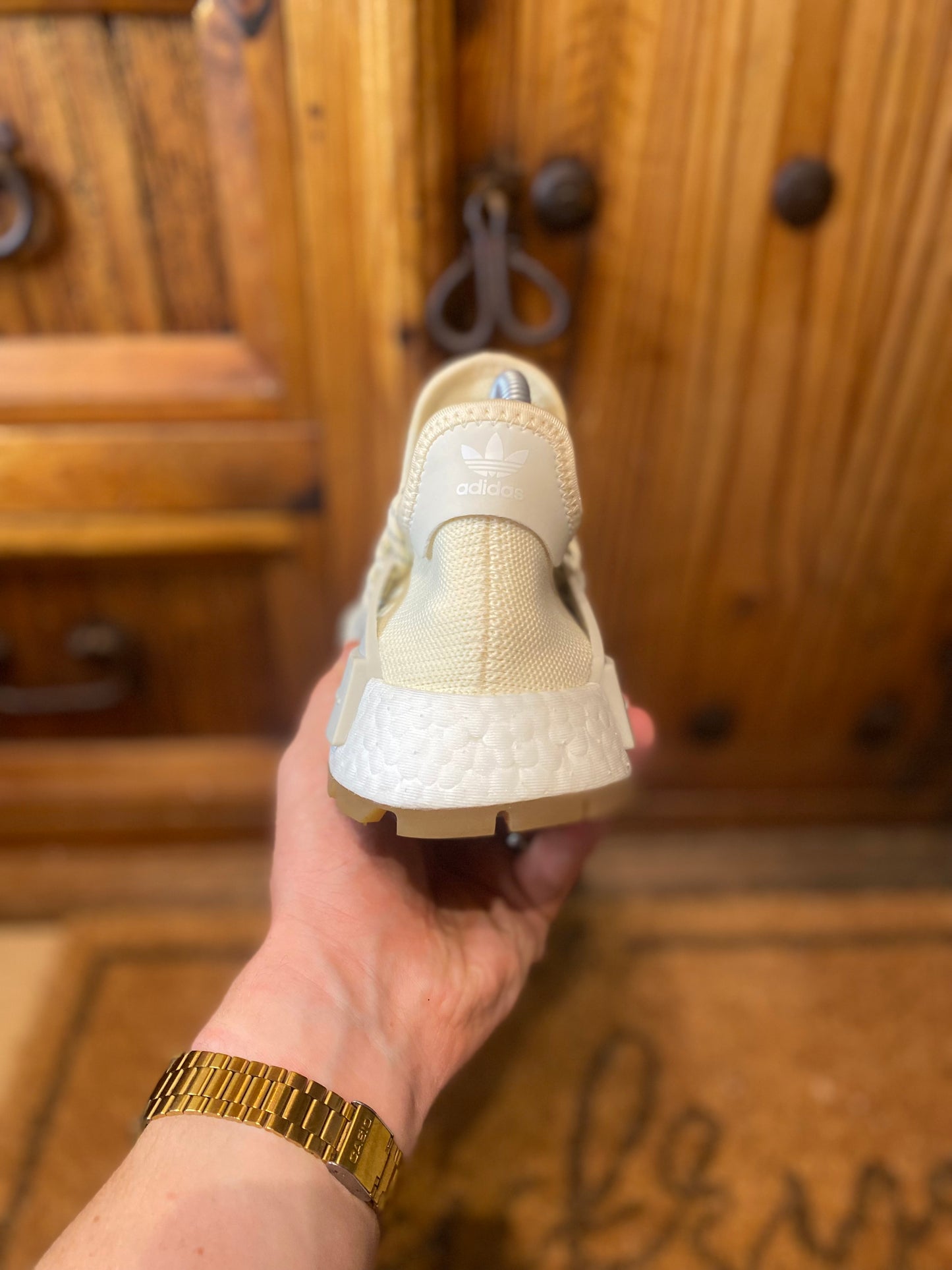 ADIDAS NMD HU TRAIL ‘PHARRELL NOW IS HER TIME CREAM WHITE’ - UK 4.5