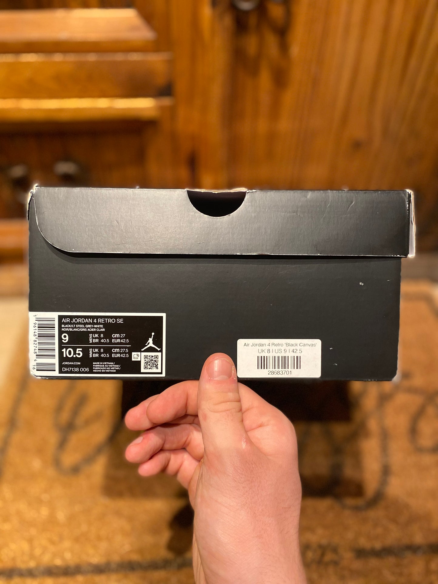 JORDAN 4 ‘BLACK CANVAS’ - UK 8