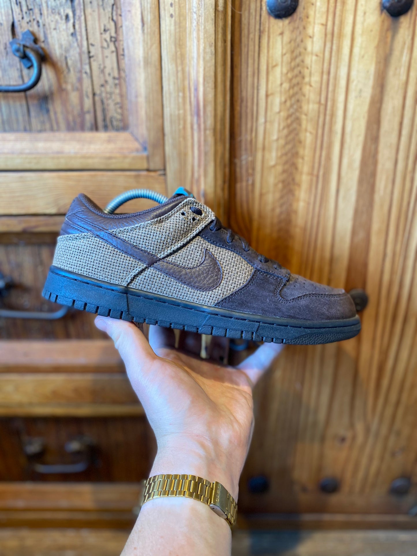 NIKE DUNK LOW CL ‘TAR / BOULDER BROWN VIVID’ *SAMPLE PAIR* - UK 8