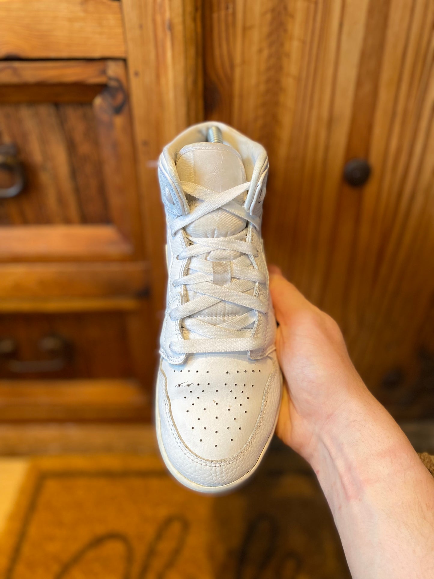 JORDAN 1 MID ‘TRIPLE WHITE’ - UK 5.5