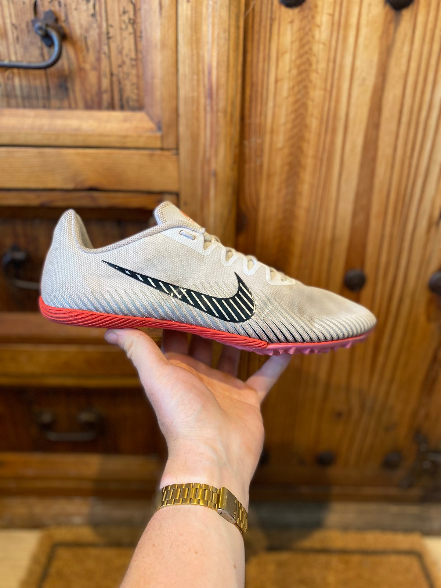 NIKE ZOOM RIVAL M9 TRACK SPIKES ‘WHITE BLACK’ - UK 12