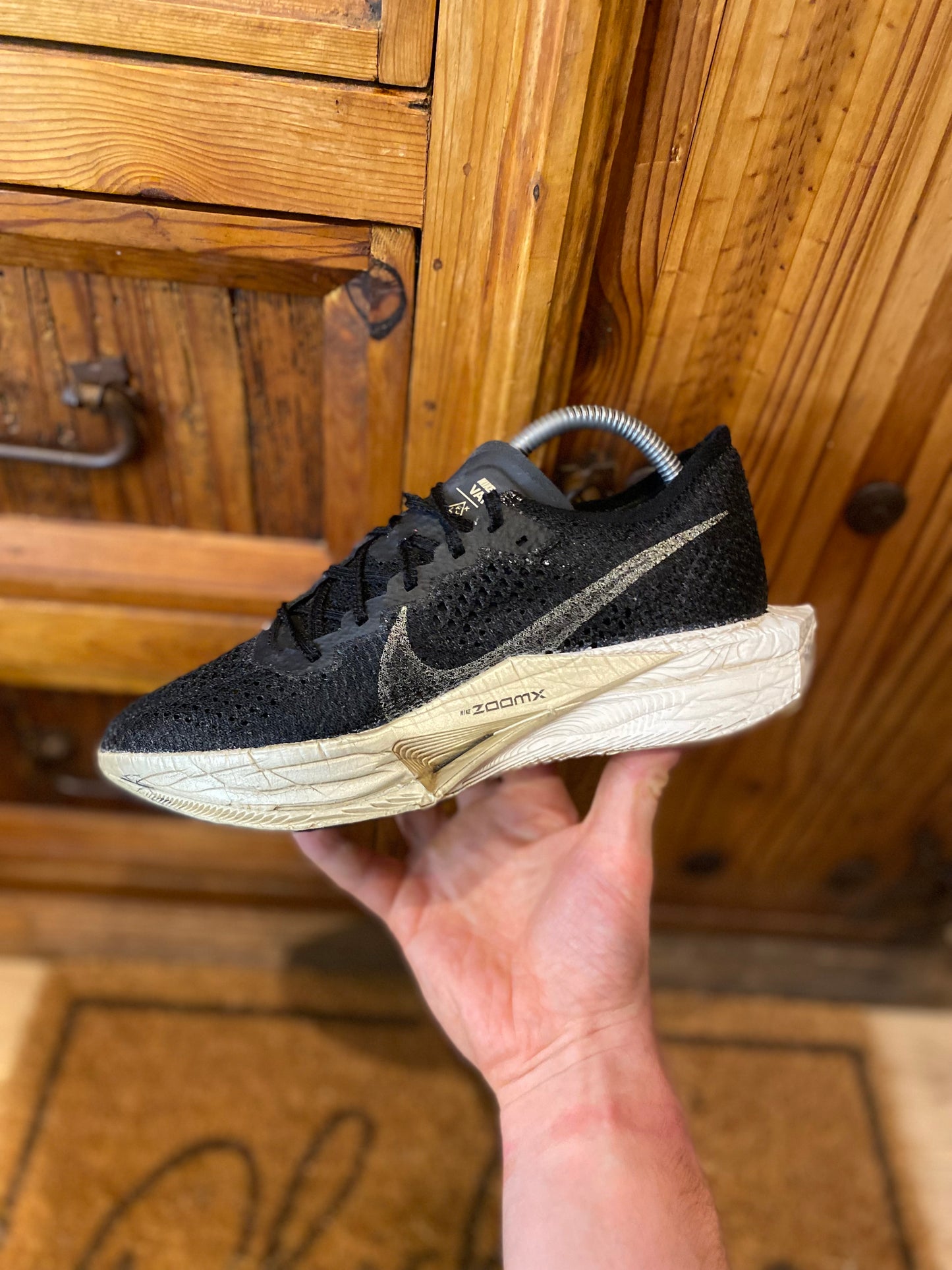 NIKE ZOOMX VAPORFLY 3 ‘BLACK METALLIC GOLD GRAIN’ - UK 6.5
