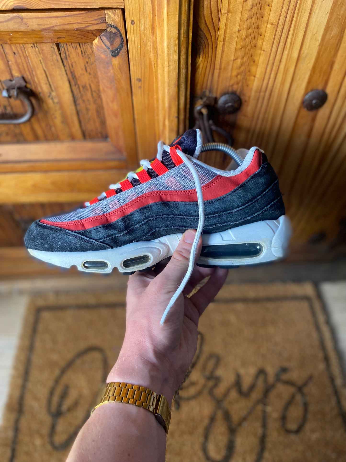 NIKE AIR MAX 95 ‘BLACK CRIMSON YELLOW’ - UK 8