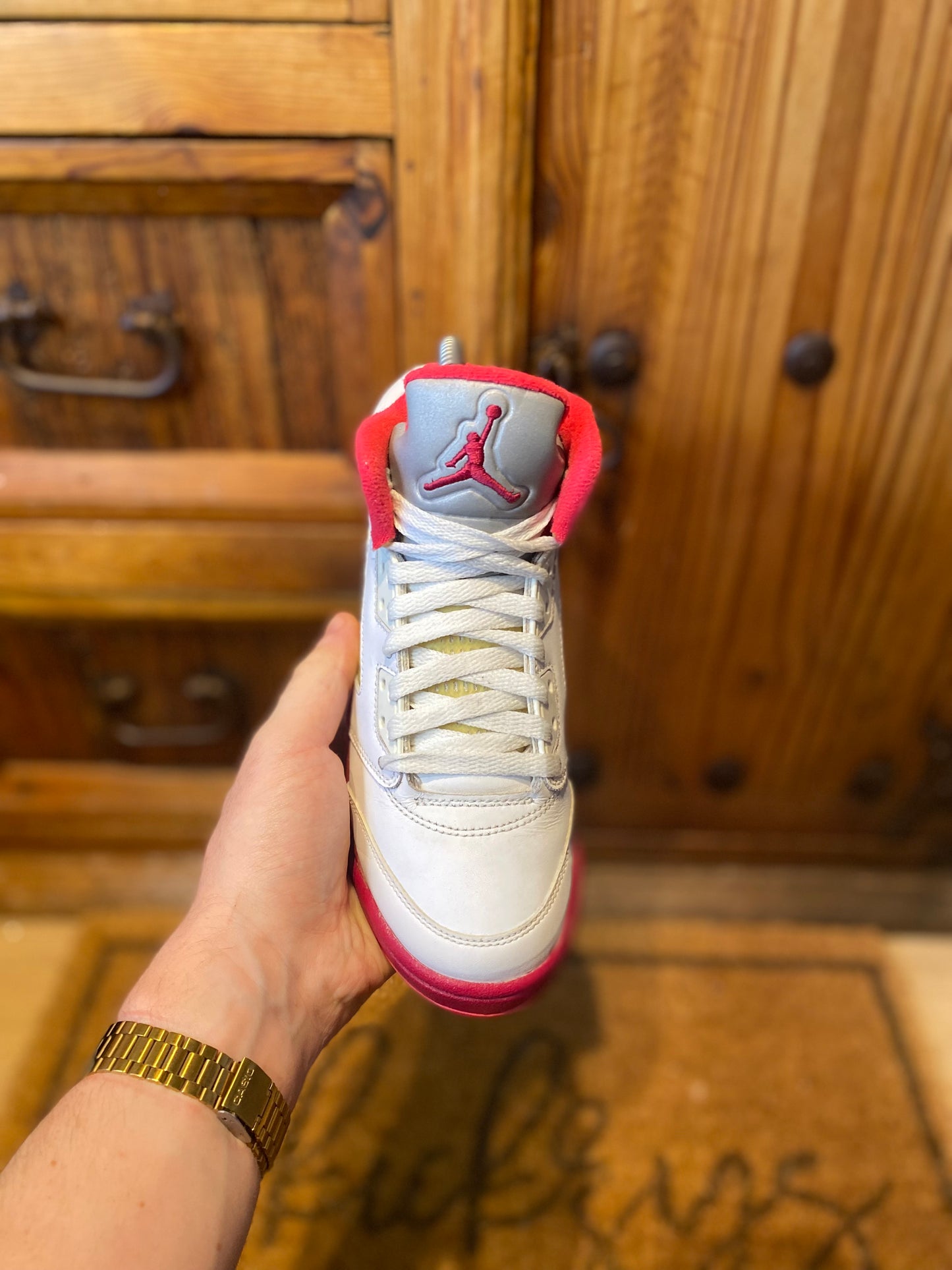 JORDAN 5 ‘WHITE SCARLET FIRE’ - UK 3.5