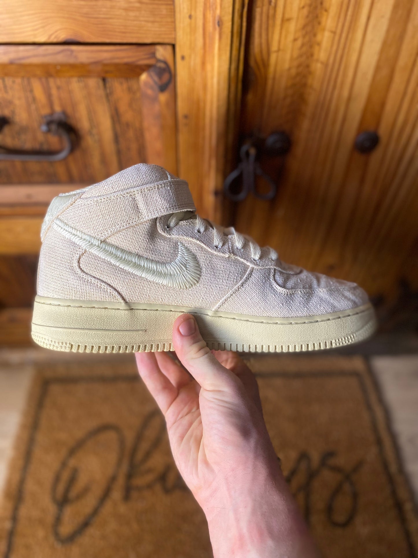 NIKE X STÜSSY AIR FORCE 1 MID ‘FOSSIL’ - UK 9.5