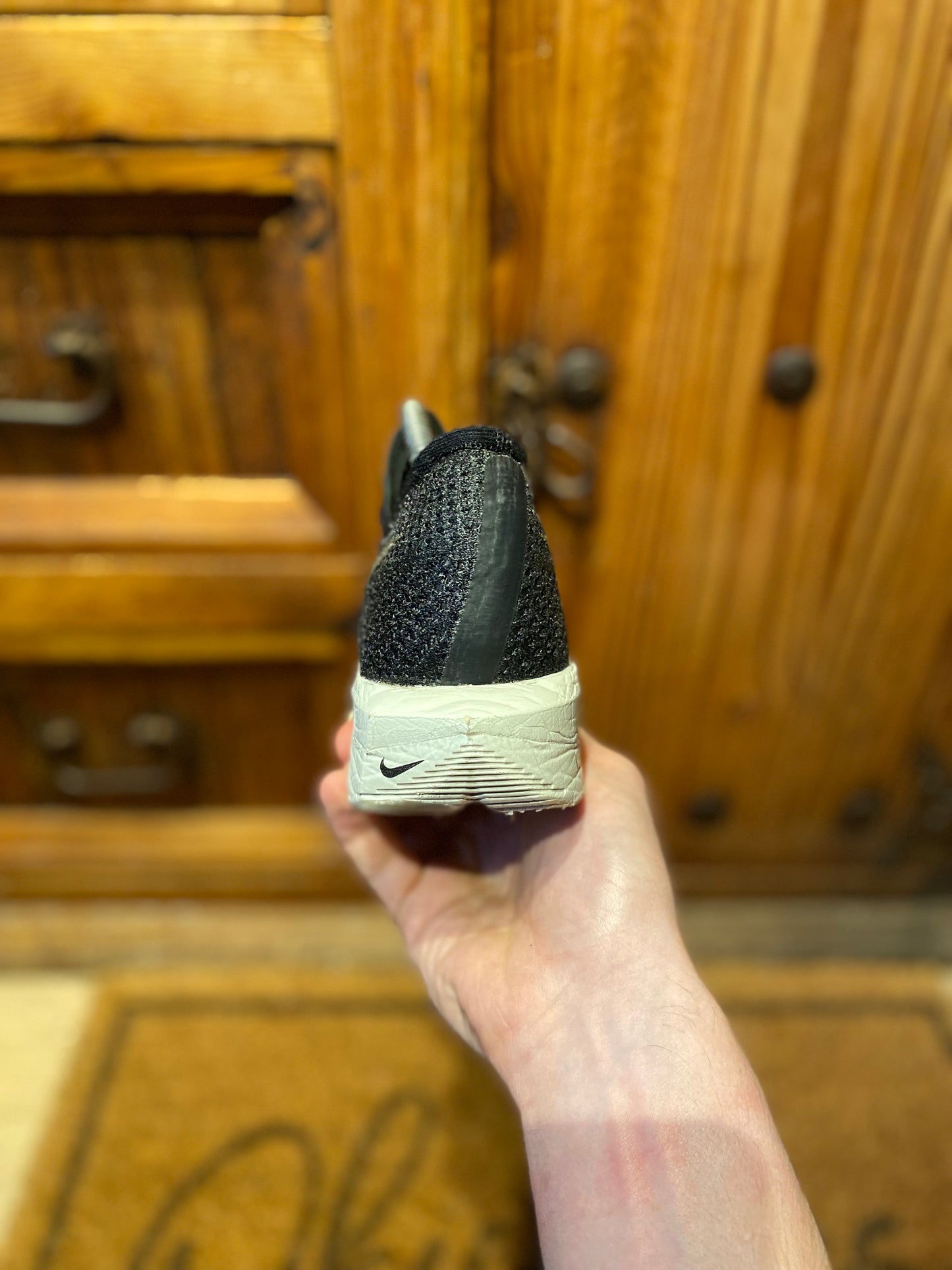 NIKE ZOOMX VAPORFLY 3 ‘BLACK METALLIC GOLD GRAIN’ - UK 7