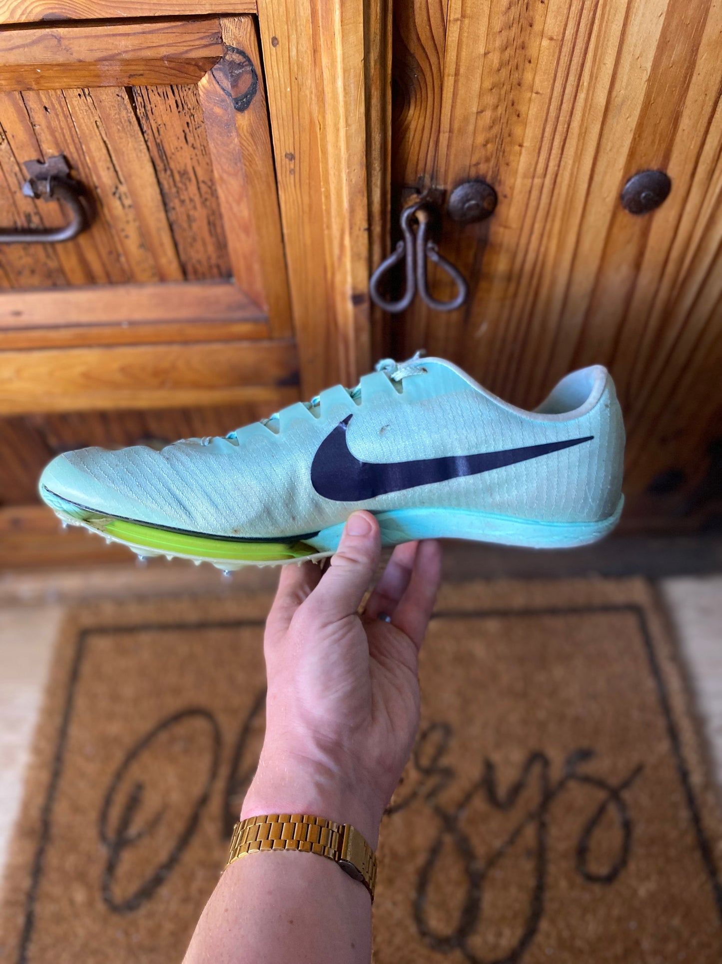 NIKE AIR ZOOM MAXFLY ‘MINT FOAM’ SPRINT SPIKES - UK 14