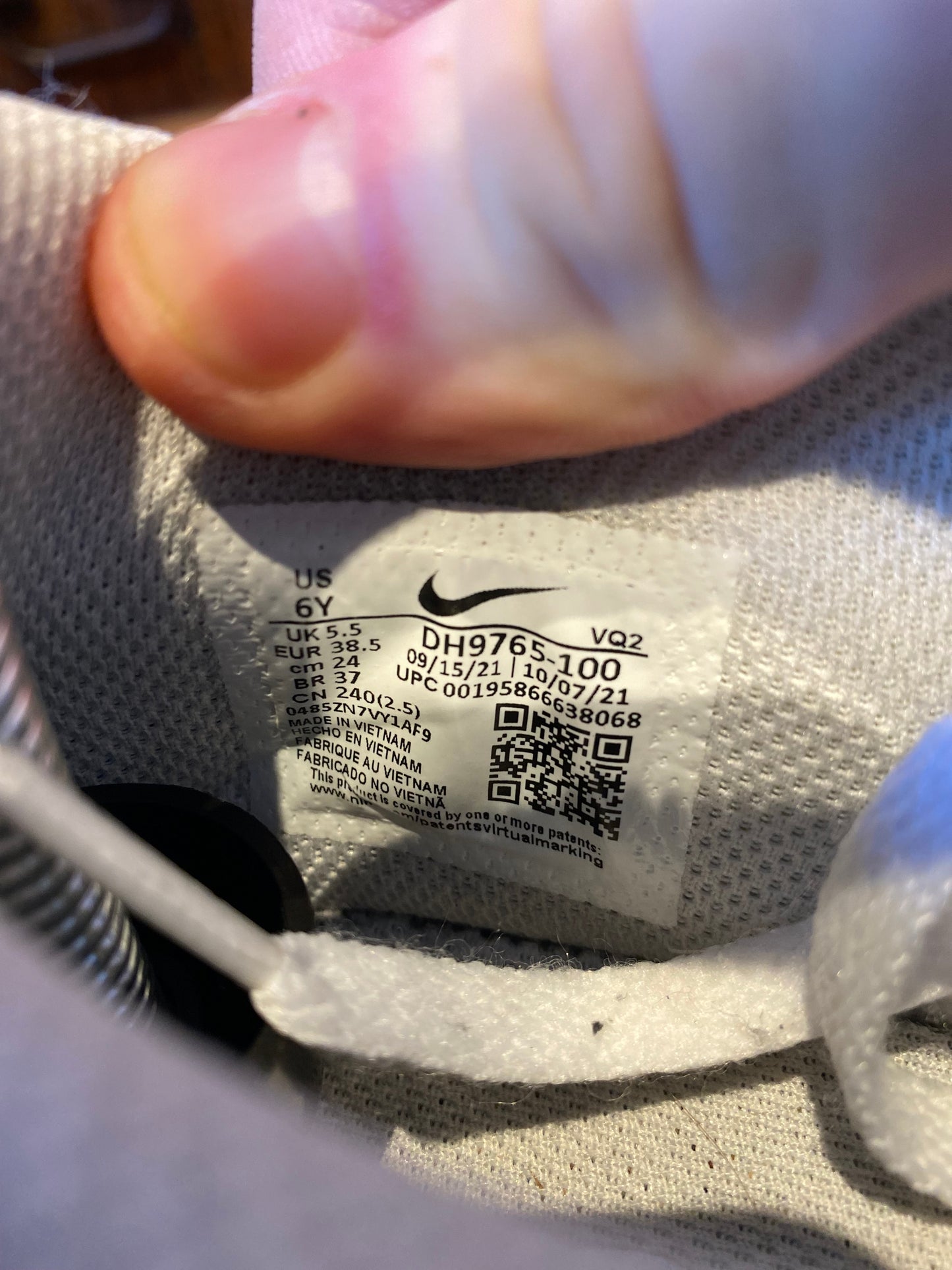 NIKE DUNK LOW ‘WHITE PINK’ - UK 5.5