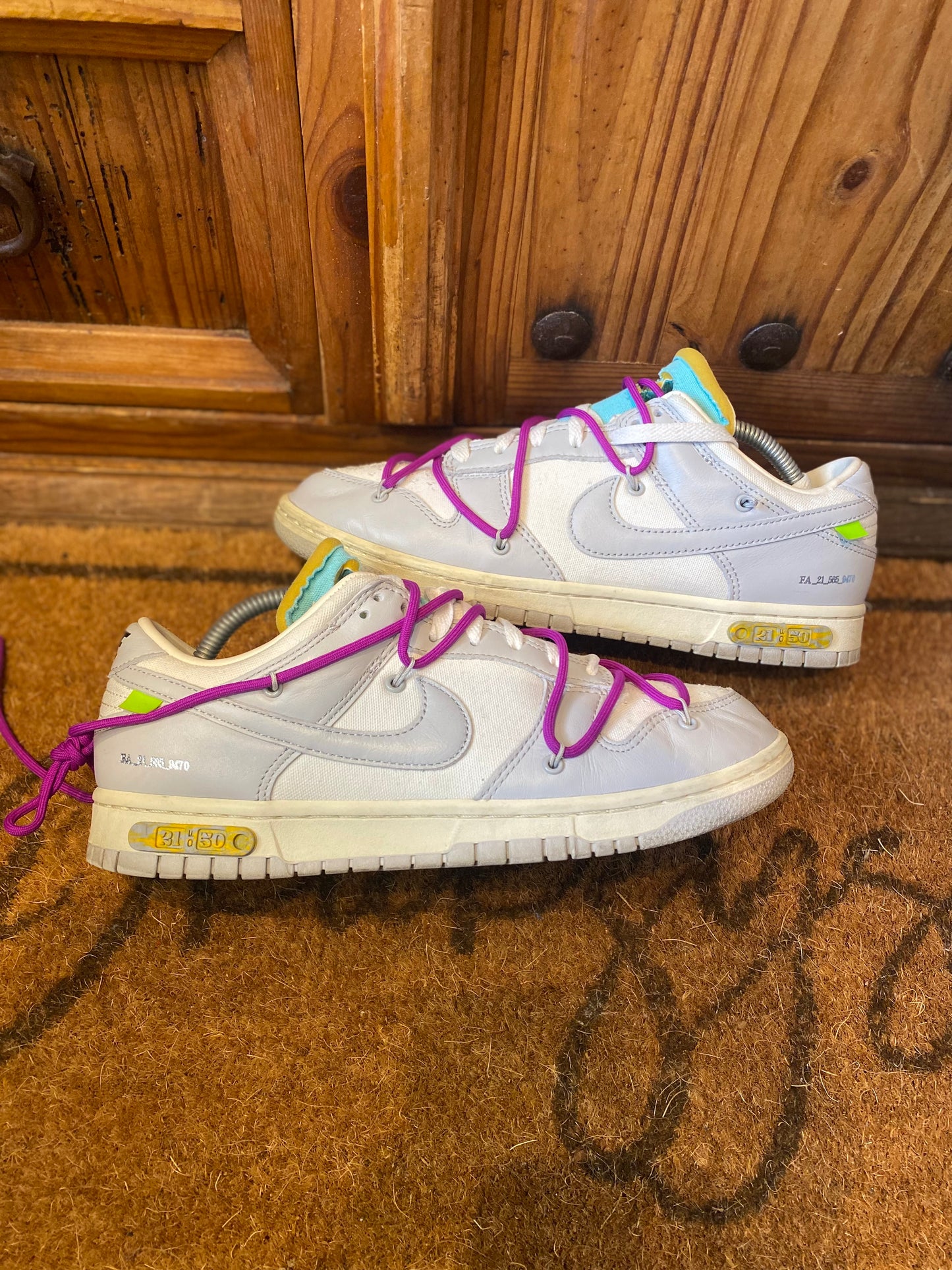 NIKE X OFF WHITE DUNK LOW ‘LOT 21 OF 50’ - UK 8.5