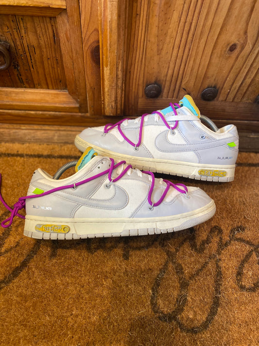 NIKE X OFF WHITE DUNK LOW ‘LOT 21 OF 50’ - UK 8.5