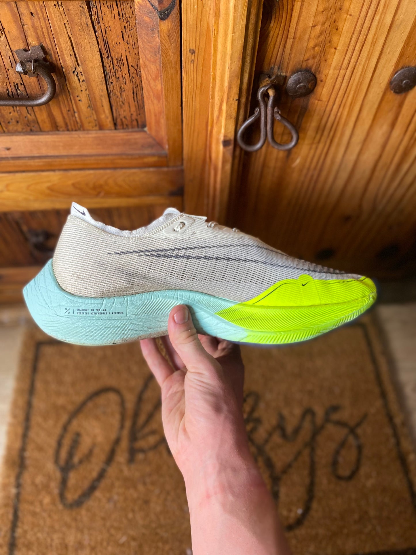 NIKE VAPORFLY 2 ‘COCONUT MILK GHOST GREEN’ - UK 12