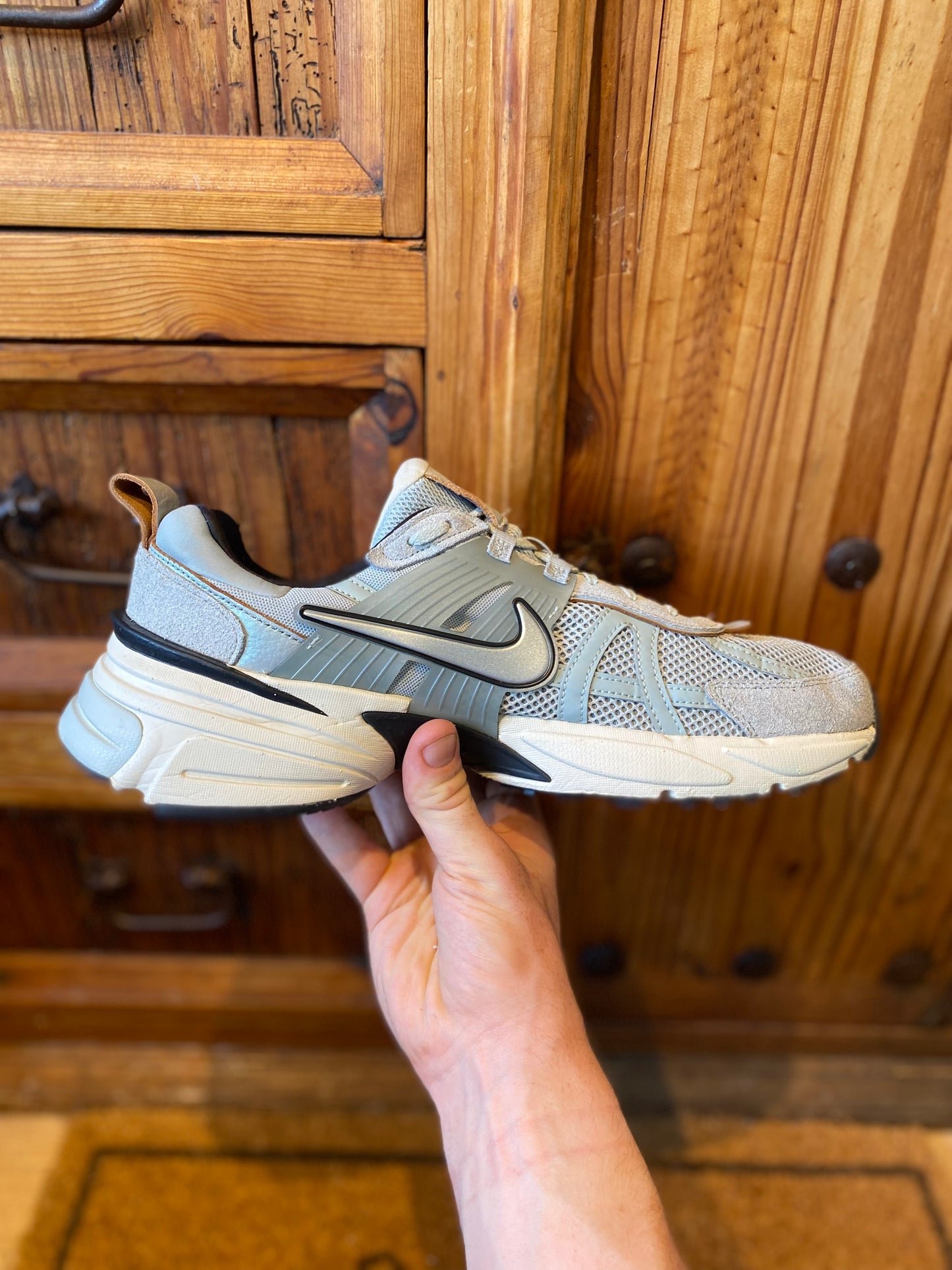 NIKE V2K RUN ‘LIGHT PUMIC BLACK CHROME’ - UK 12