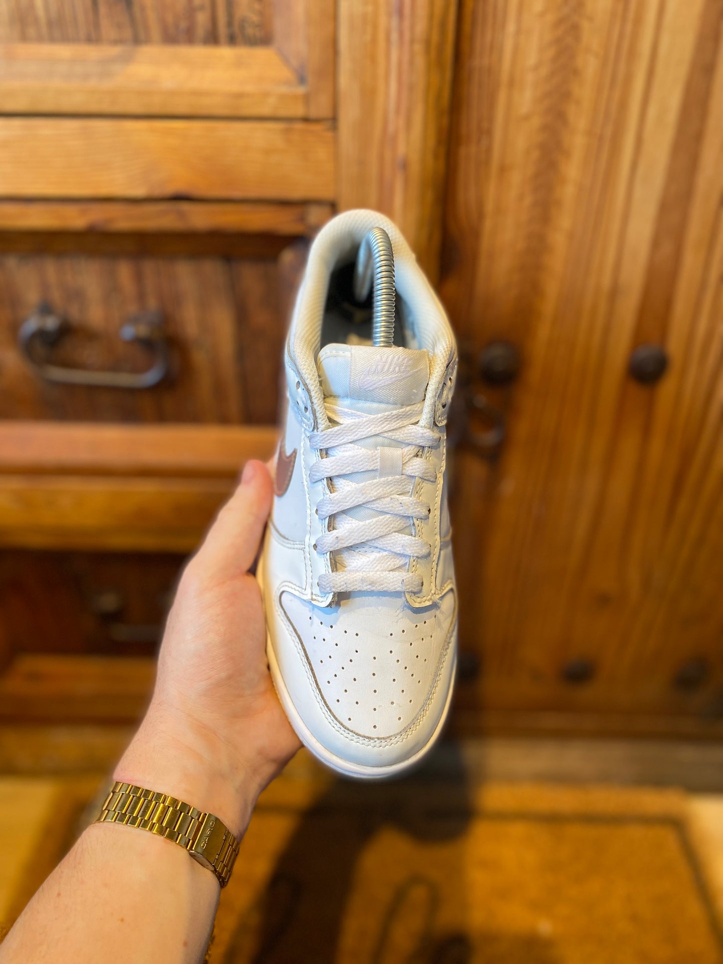 NIKE DUNK LOW ‘WHITE PINK’ - UK 5.5