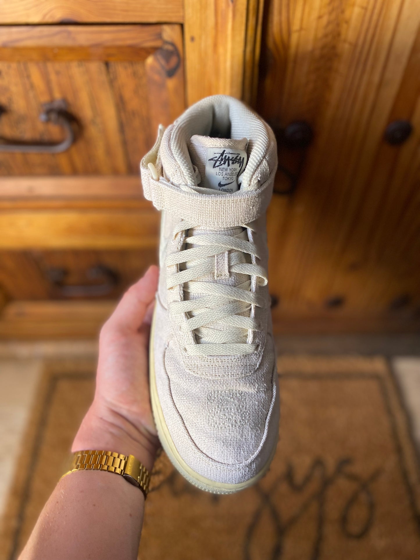 NIKE X STÜSSY AIR FORCE 1 MID ‘FOSSIL’ - UK 9.5