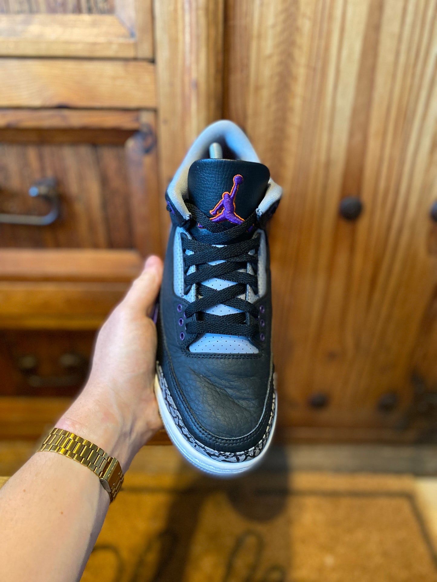 JORDAN 3 ‘BLACK COURT PURPLE’ - UK 6