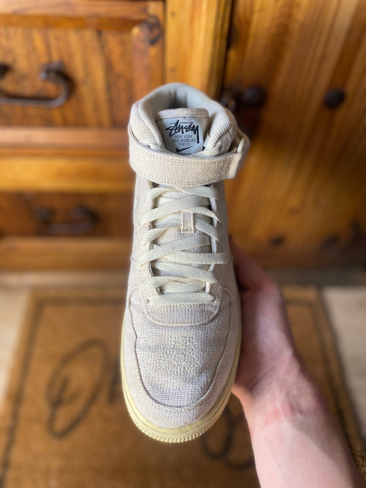 NIKE X STÜSSY AIR FORCE 1 MID ‘FOSSIL’ - UK 9.5