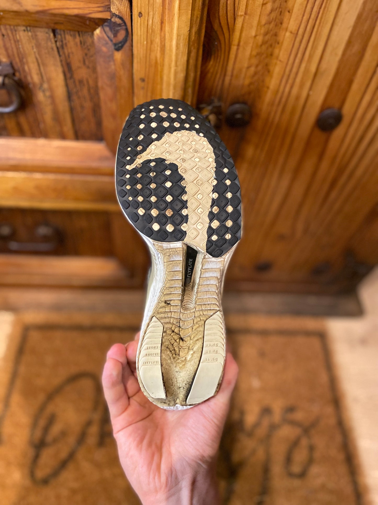 NIKE ZOOMX VAPORFLY 3 ‘BLACK METALLIC GOLD GRAIN’ - UK 6.5