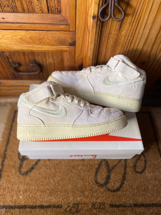 NIKE X STÜSSY AIR FORCE 1 MID ‘FOSSIL’ - UK 9.5
