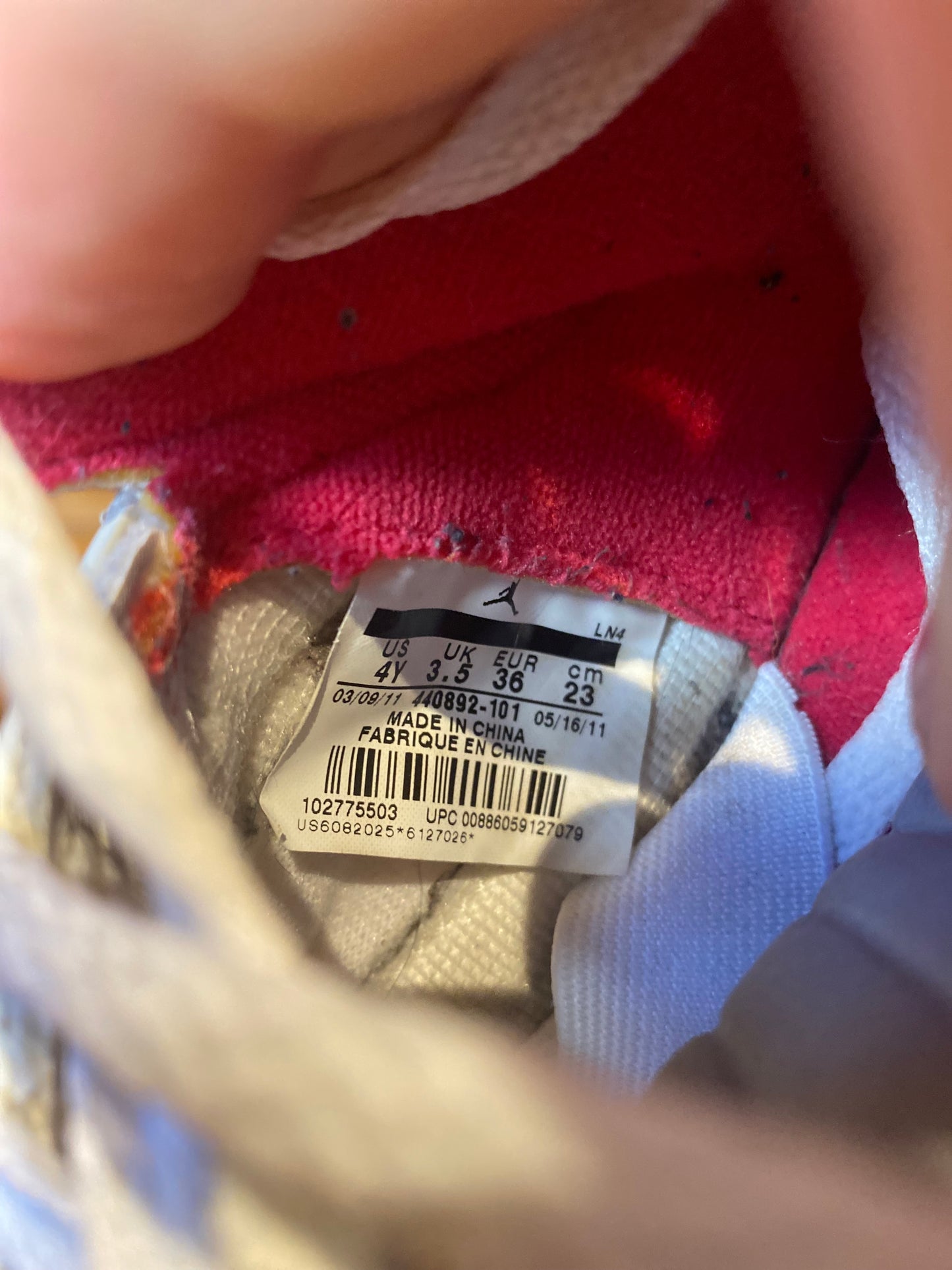 JORDAN 5 ‘WHITE SCARLET FIRE’ - UK 3.5