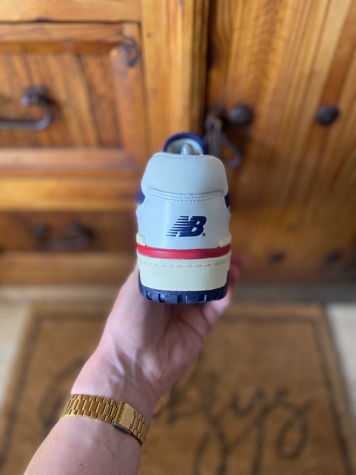 NEW BALANCE 550 AIMÉ LEON DORE ‘WHITE NAVY RED’ - UK 8.5