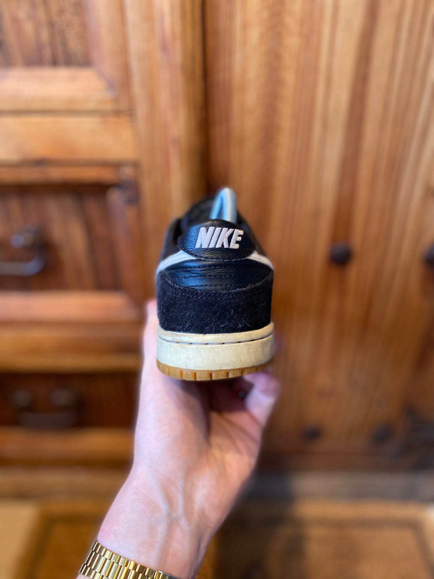 NIKE SB DUNK LOW ‘BLACK WHITE GUM’ 2016 *RARE* - UK 6
