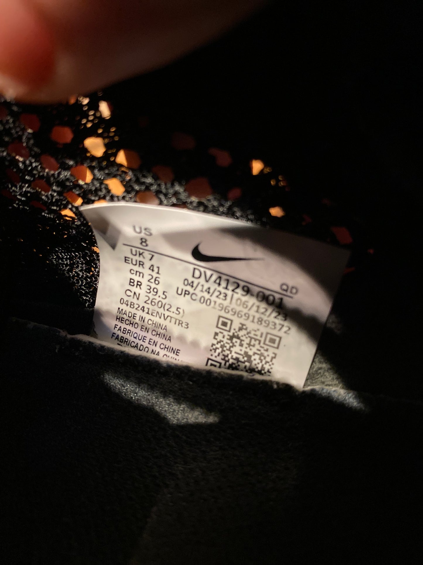 NIKE ZOOMX VAPORFLY 3 ‘BLACK METALLIC GOLD GRAIN’ - UK 7