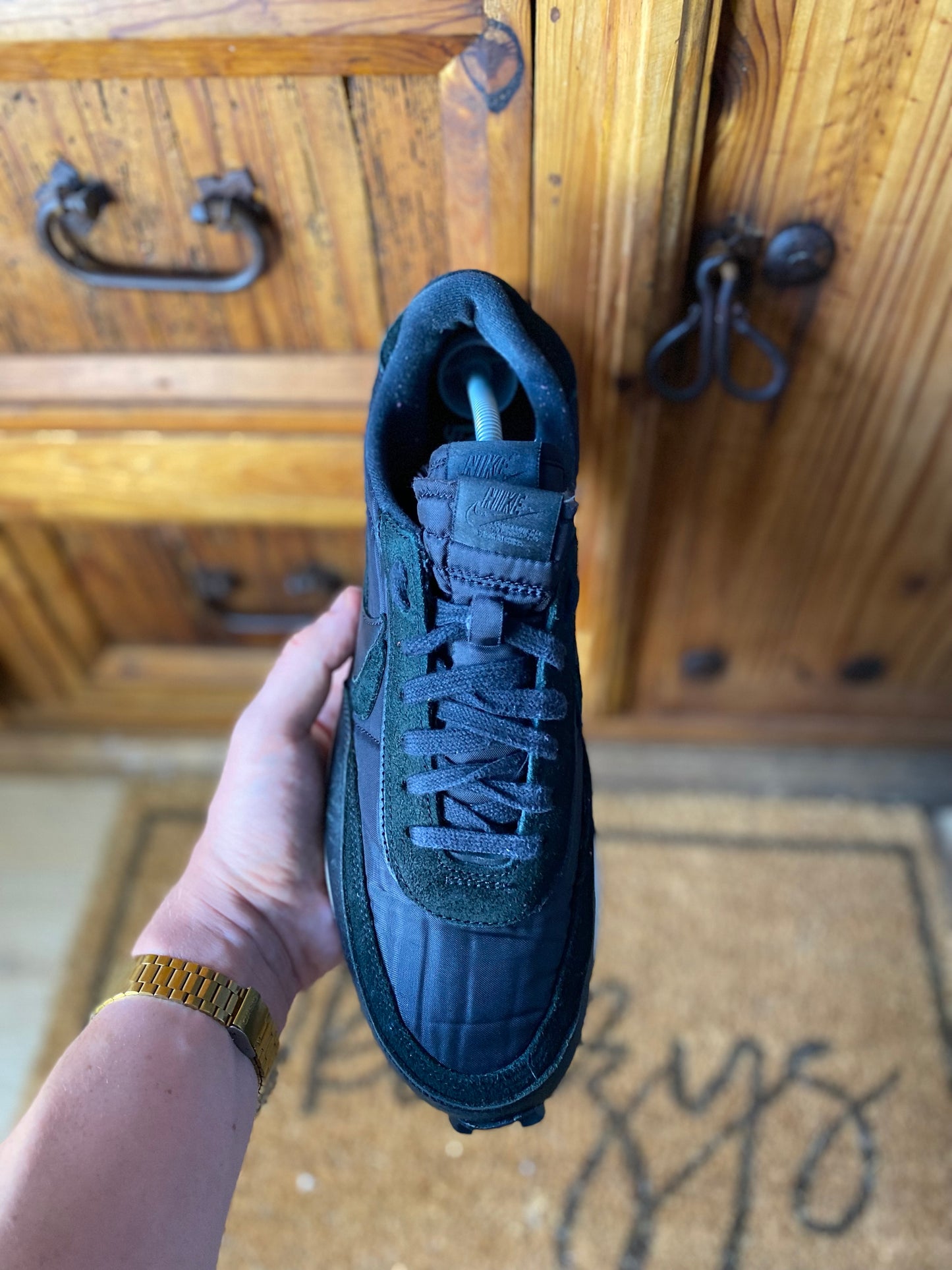 NIKE LD WAFFLE SACAI ‘BLACK NYLON’ - UK 10