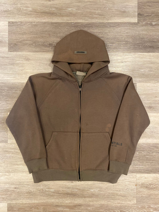 ESSENTIALS ZIP UP HOODIE - M