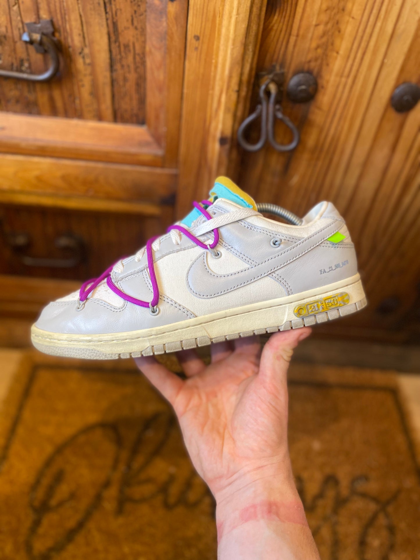 NIKE X OFF WHITE DUNK LOW ‘LOT 21 OF 50’ - UK 8.5