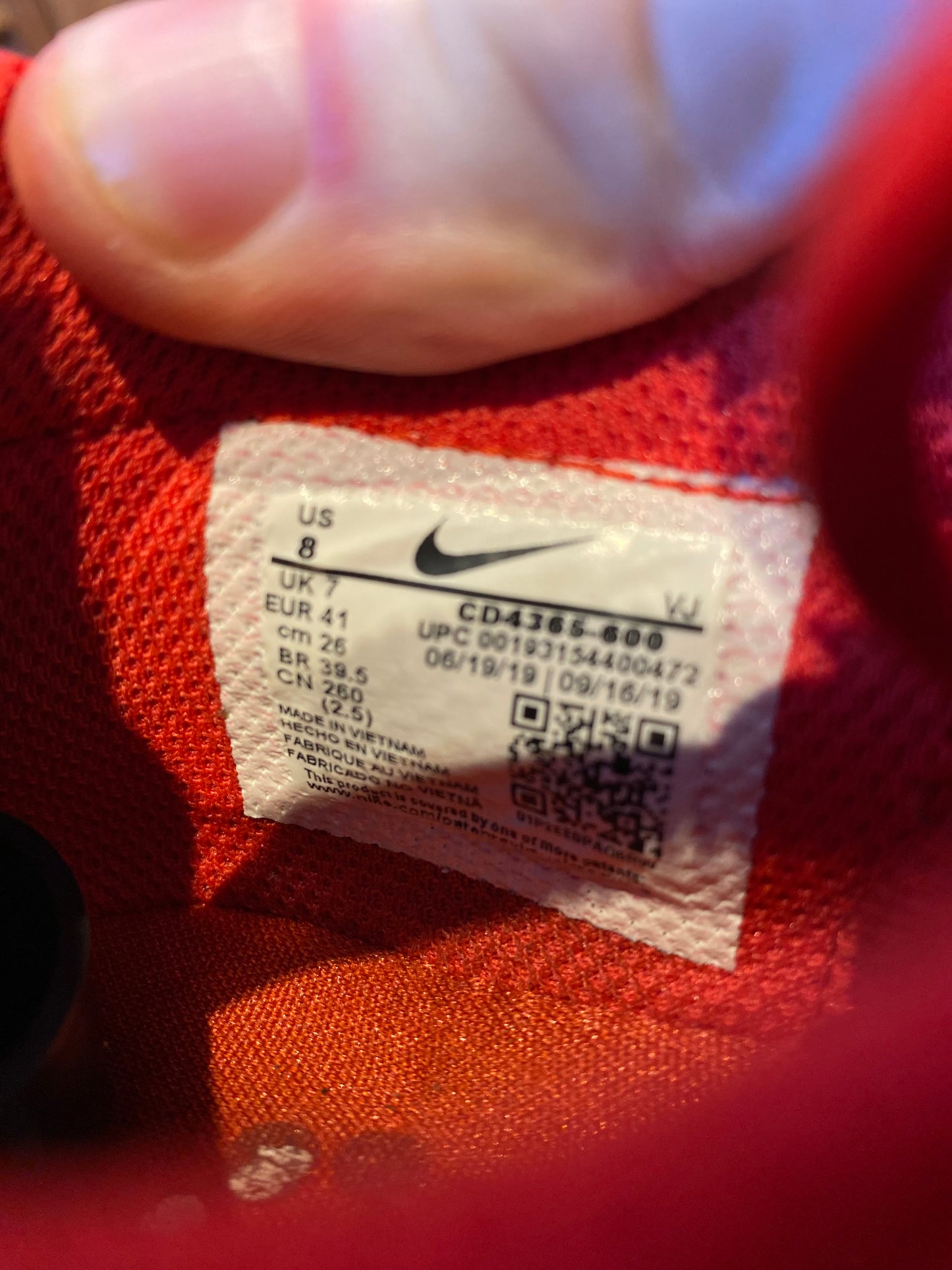 NIKE JOYRIDE DUAL RUN ‘TRACK RED’ - UK 7