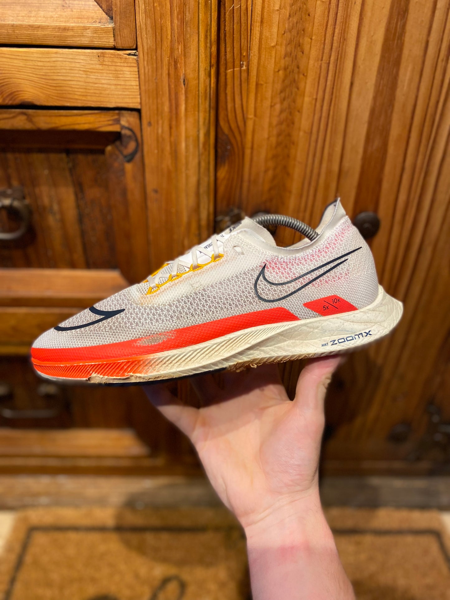 NIKE ZOOMX STREAKFLY ‘WHITE BRIGHT CRIMSON’ - UK 8.5