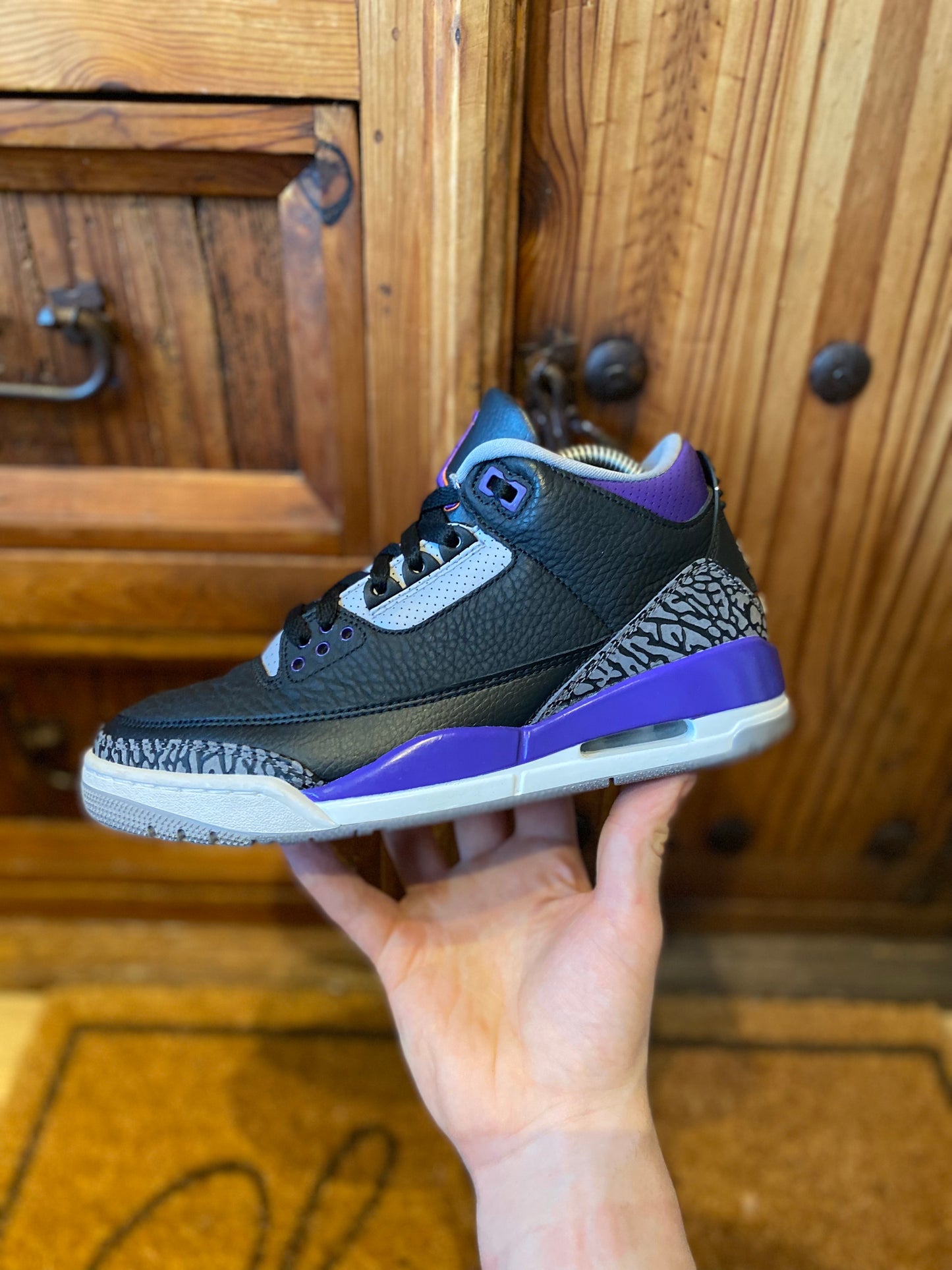 JORDAN 3 ‘BLACK COURT PURPLE’ - UK 6